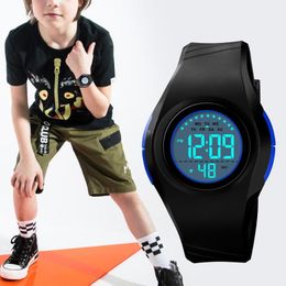 Orologi da polso 1556 Orologio impermeabile per bambini Ragazzi Ragazze LED Orologi sportivi digitali Allarme per bambini in plastica Casual Seleziona regalo per KidOrologi da polso