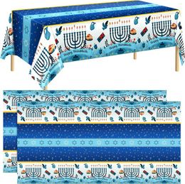 Table Cloth Happy Hanukkah Tablecloth Jewish Theme Decoration Hebrew Festival Of Lights Party Kitchen Accessories