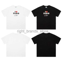 Men's T-Shirts Kaus Mode Pakaian PARIS I LOVE Kualitas Bagus Kaus Wanita Pakaian Longgar 1 1 Pria Kedatangan Baru 20220225V23