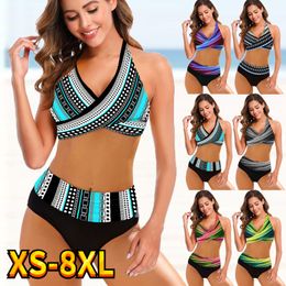 Women's Swimwear High Waist Bikini Woman Swimsuit Two Piece Set Sexy Beach Wear Swim Suit Female Loose Bathing 230224