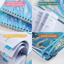 Schedule Coil Notebook Calendar Spiral Week A5 Planner English Book Daily Plan Customization Time Management