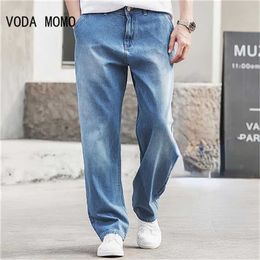 Men's Jeans Fashion Men Jeans Men Causal Cargo Pants Comfortable Cotton Daily Office Work Jeans Big Fat Loose Trousers mens jeans Z0225