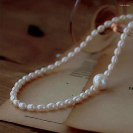 Choker Minar Classic Natural Freshwater Pearl Beaded Necklaces For Women Big Baroque Pearls Necklace Wedding Bridal Jewellery