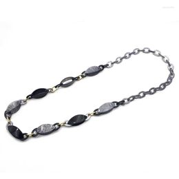 Chains Classic Long Acrylic Beads And Hoops Chain Link Women Necklace