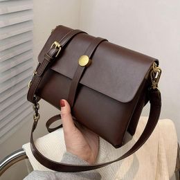 Evening Bags Vintage Small PU Leather Crossbody Flap Brand Fashion Quality Women's 2023 Luxury Chain Shoulder Handbag And Purses