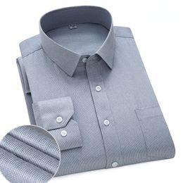 Men's Casual Shirts Male Social Formal Work Pure Colour Long Sleeve Men Slim Fit White Dress Business 230224