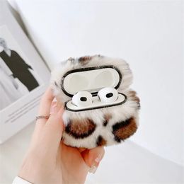 Fashion Headset Accessories Cute Fur Plush Rabbit Ears Case For apple Airpods pro2 2022 airpods pro 1 2 3 5 Colour For Women