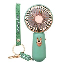 Electric Fans Portable Fan USB Rechargeable Hanging Mini Fan Keychain Hand Fan Protable Air Conditioner For Home And Travel