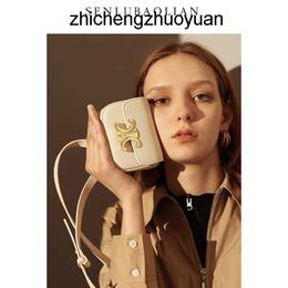 bag women's 2023 new spring summer single shoulder oblique cross mouth red leather versatile small women's bag