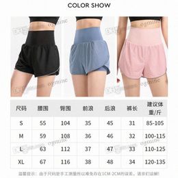 Yoga Outfits sports shorts womens running light proof quick drying fake two pieces Mesh cloth Zipper Pocket Lightweight Breathable Short fitness hot p I7Pn#