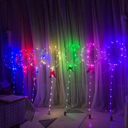 Novelty Lighting Transparent Christmas Led Bobo Balloons Helium Glow Balloon with String Lights for New years friends gift Party Birthdays Wedding Decor usastar