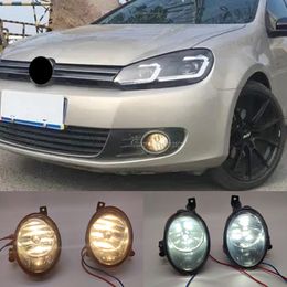 For VW Golf 6 MK6 Cabriolet 2010-2016 LED Fog Lamp Front Bumper Grille Light Cover Vent Cable Harness Halogen Set