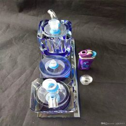 New Double Crystal Water Bottle ,Wholesale Bongs Oil Burner Glass Pipes Water Pipes Glass Pipe Oil Rigs Smoking
