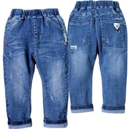 Jeans 4117 elastic waist spring autumn soft denim jeans pants kids boys boy trousers children fashion 230224