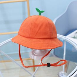 Wide Brim Hats 2021 solid color Bucket Hat Fisherman Hat outdoor travel hat Sun Cap Hats for children boys and girls 54 G230224