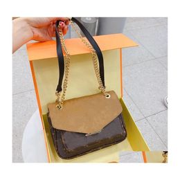 car dvr Cross Body 2022 Luxury Brand Classical Retro Shackle Contrast Color Shoder Messenger Bags Purse Satchel Handbag Girl Fashion Trend B Dhfmt