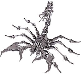 Decorative Objects Figurines 3d Metal Stainless Steel Scorpion King Jigsaw Diy Assembled Detachable Model Puzzle Toy Ornament Festival Gift 230224