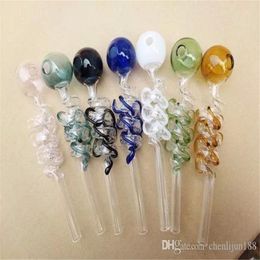 Coloured spiral coil glass fired pot Glass bongs Oil Burner Glass Water Pipe Oil Rigs Smoking Rigs