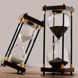 Decorative Objects Figurines European retro time leaking hourglass timer ornaments for children 30 minutes 60 home living room decorations anti fall 230224