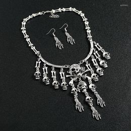 Pendant Necklaces Vintage Punk Pirate Skull Skeleton Necklace For Women Men Gothic Halloween Party Hip Hop Jewellery Hyperbole