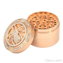 Smoking Accessories Zinc Alloy Smoke Smoke Grinder with Skull Cover Inserted in Table Plate 63mm Animal P