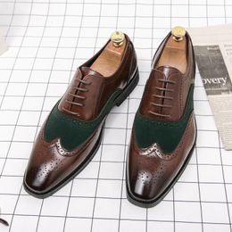 Kleid Schuhe Klassische Hohe Qualität Spitze Mode Oxford Schnürung Herren Stil Luxus Mokassin Casual Leder 230224