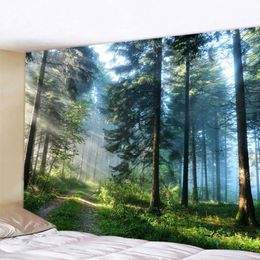 Tapestries Hippie Printed Forest Wall Beautiful Bohemian Scenic Mandala Tree Landscape Hanging Decor Art Large Natural