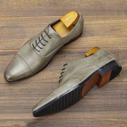 Dress Shoes Social male shoe business Stylish Oxfords Gentlemans comfortable formal shoes men 230224