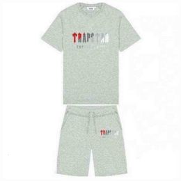 Trapstar mens shorts and t shirt set Tracksuits designer couples Towel Embroidery letter men's sets Womens Round Neck Trap Star Sweatshirt fst46