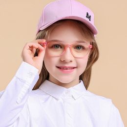 Sunglasses Children Blue Light Blocking Glasses Girls TR90 Square Eyeglasses Frame Kids Tablet Computer Phone Game Study Goggles EyewearSung