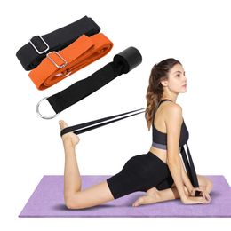 Yoga Stripes Yoga Stretch Strap Leg Stretcher Belt for Home Fitness Training with Buckle Door Window Auxiliary Dance Gymnastics Exercise J230225