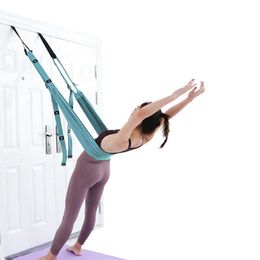 Yoga Stripes Aerial Yoga Wall Rope Open Hip Hammock Stretch Auxiliary Trainer Inverted Rope Pull Stretch Belt Home Ladies Yoga Belt Fitness J230225