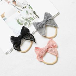 Hair Accessories Baby Girl Headband Lace Born Bows Thin Nylon Head Band Infant Headwear Soft Hairband Children Po Prop