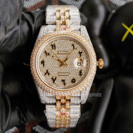 Diamond Watches 40MM Automatic Mechanical Mens Watch For Men WristWatch Stainless Steel Luxury Designer Custom Skeleton Silver Moissanite Diamonds Watchs 429
