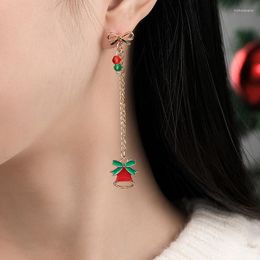 Dangle Earrings Trendy Christmas Long Tassel Stud For Women Geometry Santa Claus Tree Bells Snowman Party Jewelry Accessories