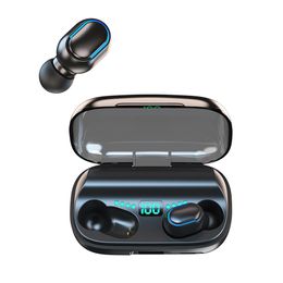 Mini auricolari wireless Cuffie Bluetooth 5.1 Cuffie per sport all'aria aperta TWS Display a LED di alimentazione di auricolari e custodia di ricarica per smartphone T11