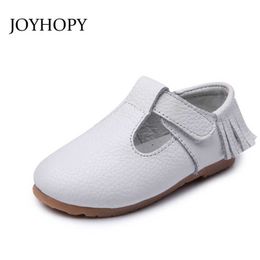 Sandals 2021 New Summer High Quality Genuine Leather Children Shoes Girls fashion Fringe Sandals Princess Kids Flat Sandals Z0225