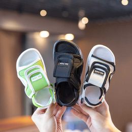 Sandals Children Sport Sandals for Boys 2022 New Kids Fashion Casual Korean Girls Comfortable Soft Bottom Mesh Simple Casual Beach Shoes Z0225