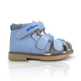 Sandals Ortoluckland Baby Girl Sandals Summer Children's Orthopaedic Shoes Cute Leather Platform For Boy Tipsietoes Barefoot 8 Years Z0225