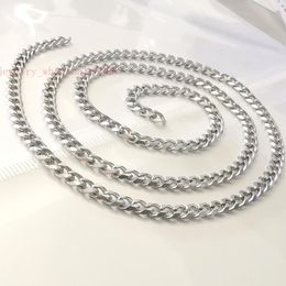 Pendant Necklaces 3pcs/set In Bulk Stainless Steel Curb Link Chain Necklace For Women Mens Fashion Gifts Jewellery 4.5mm 24 Inch