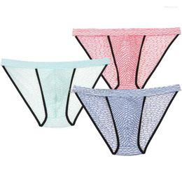 Underpants Male Mesh Mini Briefs Lingerie Jockstrap Sexy Mens Bikini Gay Underwear Open Crotch Shorts