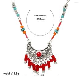 Pendant Necklaces WANGAIYAO Creative Fashion Temperament Hanfu With Antique Necklace Long Turquoise Sweater Chain Retro Jewel