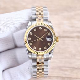 Diamond Ladies Watch Womens Designer Watches Size 31MM Automatic Sliding Movement Stainless Steel Case Waterproof Luxury Watches for Women Orologio