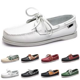 Large sailing shoes men's casual men's shoes leather shoes British driving single shoes men size 40-45 0011