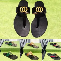 2023 Luxury Desinger Slippers Fashion Grapes Discount Thin Black Flip Flops Brand Shoe Ladie Beige Sandals Flippers GGFlipflogs causal flip flop for womens 35-45