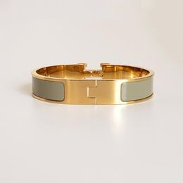 классический бренд золотой браслет дизайнерские браслеты мода пара свадебные браслеты-манжеты для женщин браслет ювелирные изделия простота буква золотые аксессуары пряжка роскошь H