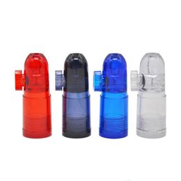 Portable Snuff Pill Pipe Bottle Snorter Dispenser Nasal Weeds Smoking Bongs Pipe Glass Storage Stash Jar Small Container Medicine Box Smoking Accessories