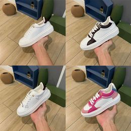 Casual shoes women Travel leather lace-up sneaker 100% cowhide fashion lady Flat designer Running Trainers Letters woman shoe platform men gym sneakers size 35-41