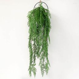 Decorative Flowers R2LD Artificial Hanging Plants Vines Ferns 3.6ft Persia Rattan Fake Plastic Leaves