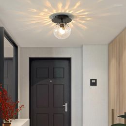 Ceiling Lights Modern Glass Ball E27 Lamps For Loft Aisle Corridor Balcony Home Indoor Decorations Luxury LED Light